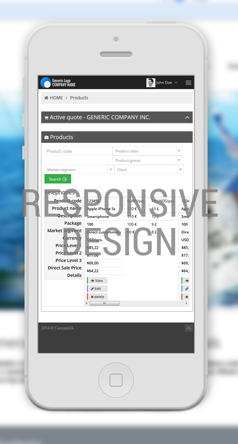 Product management software / Responsive design / Concept24